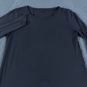 Athleta Essence Semi Fit Long Sleeve Shirt Womens Small Gray Athletic Gym Casual